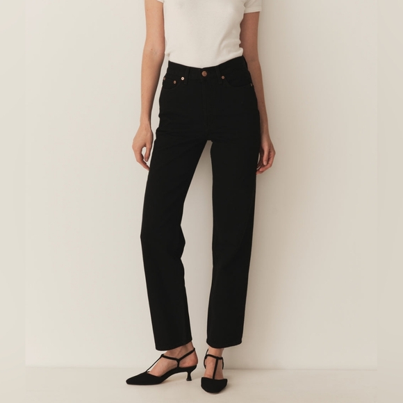 DOEN DIANA Jeans Japanese Denim In Noir Corbeau Size 28